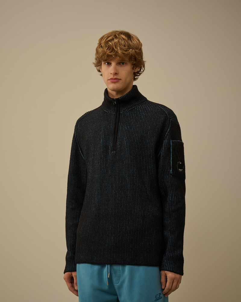 Fleece Knit Half Zip Sweater 3