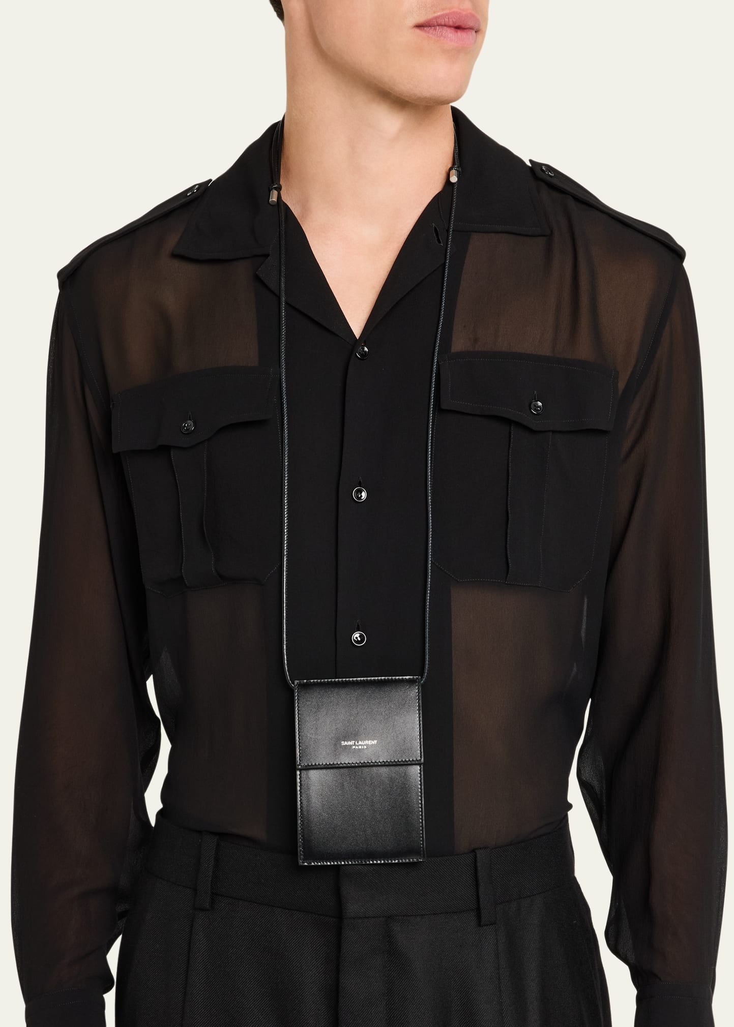 Men's Mini Crossbody Bag in Leather - 2