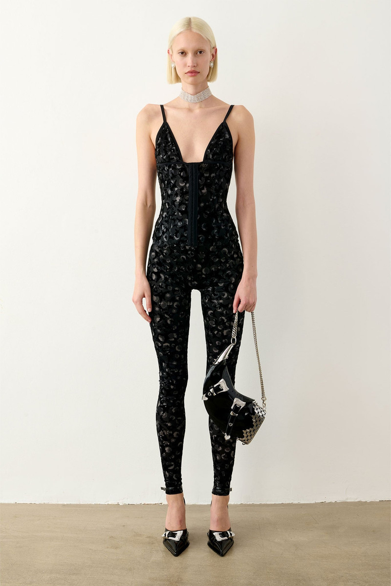 POSTER GIRL DOLL TOP BLACK LEOPARD PRINT outlook