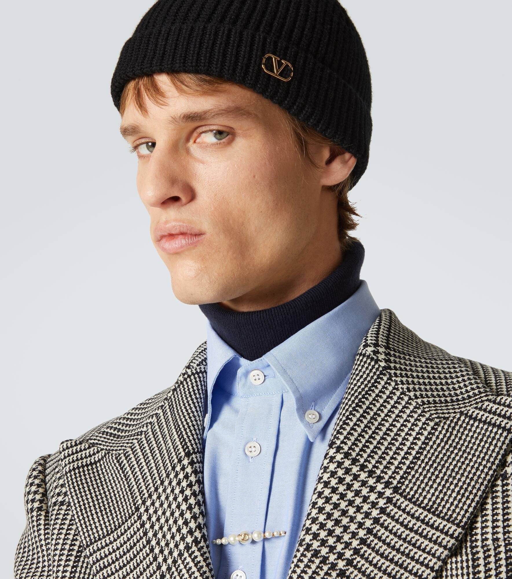 VLogo Signature cashmere beanie - 3