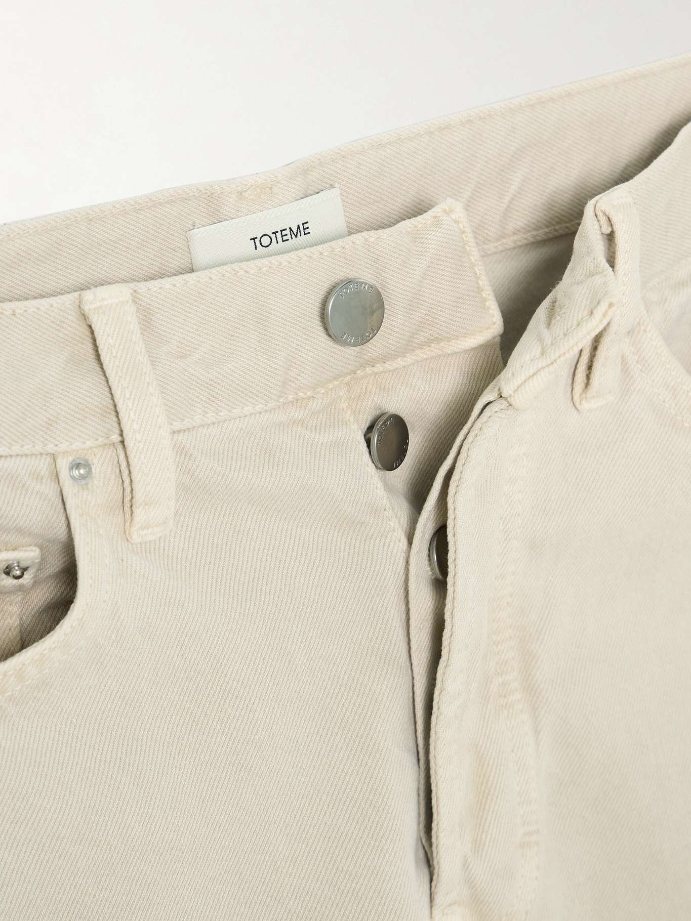 Mid-rise straight-leg organic jeans Beige - 5