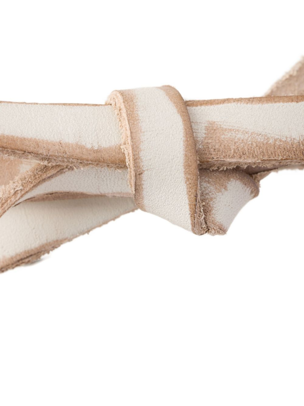 bow leather sandals - 5