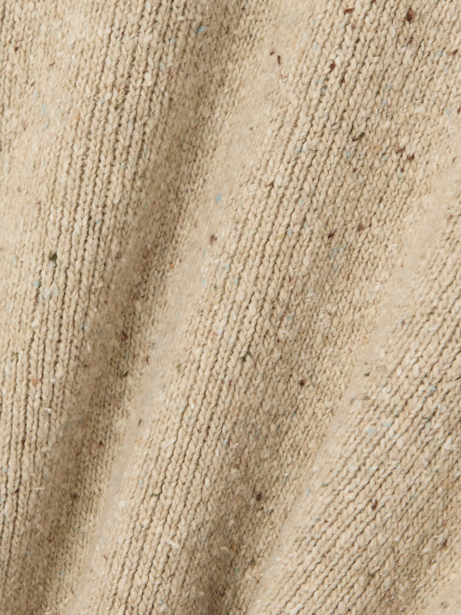 Button-detailed wool turtleneck sweater Neutral - 4