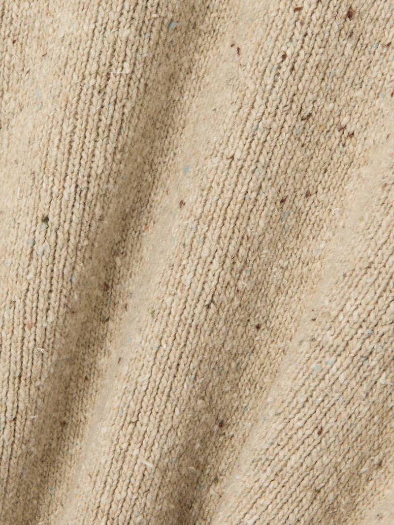 Button-detailed wool turtleneck sweater Neutral 4