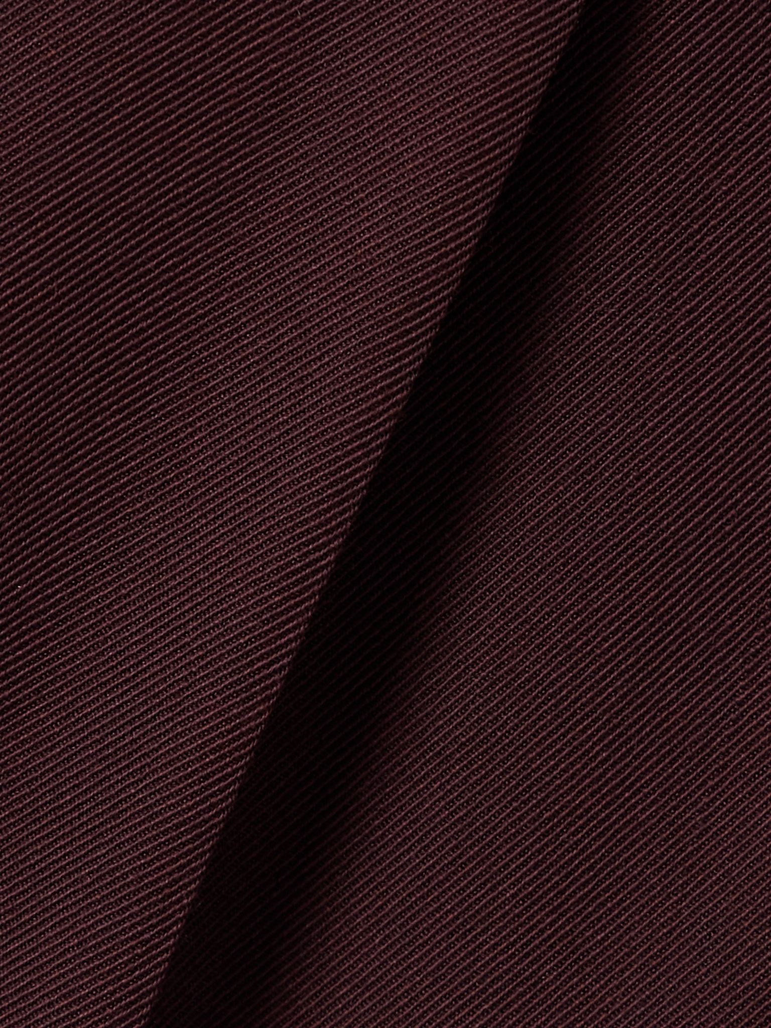 Pleated wool and cotton-blend twill tapered pants Burgundy - 5