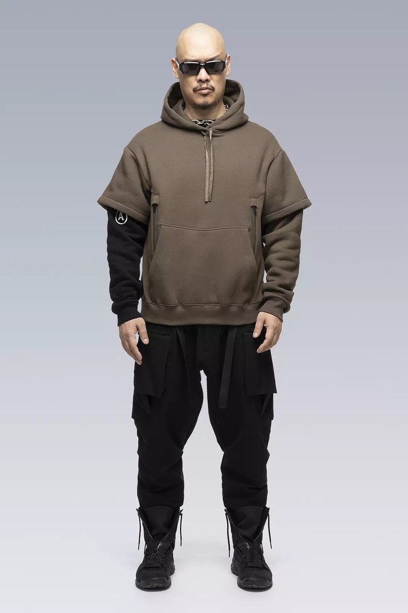 S34-PR Cotton Hooded Sweatshirt RAF Green/Black - 1
