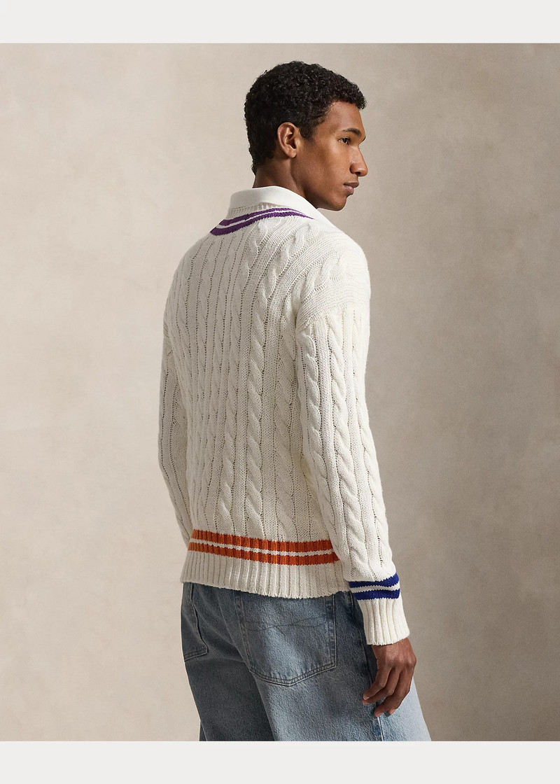 Embroidered Cotton-Linen Cricket Sweater 4