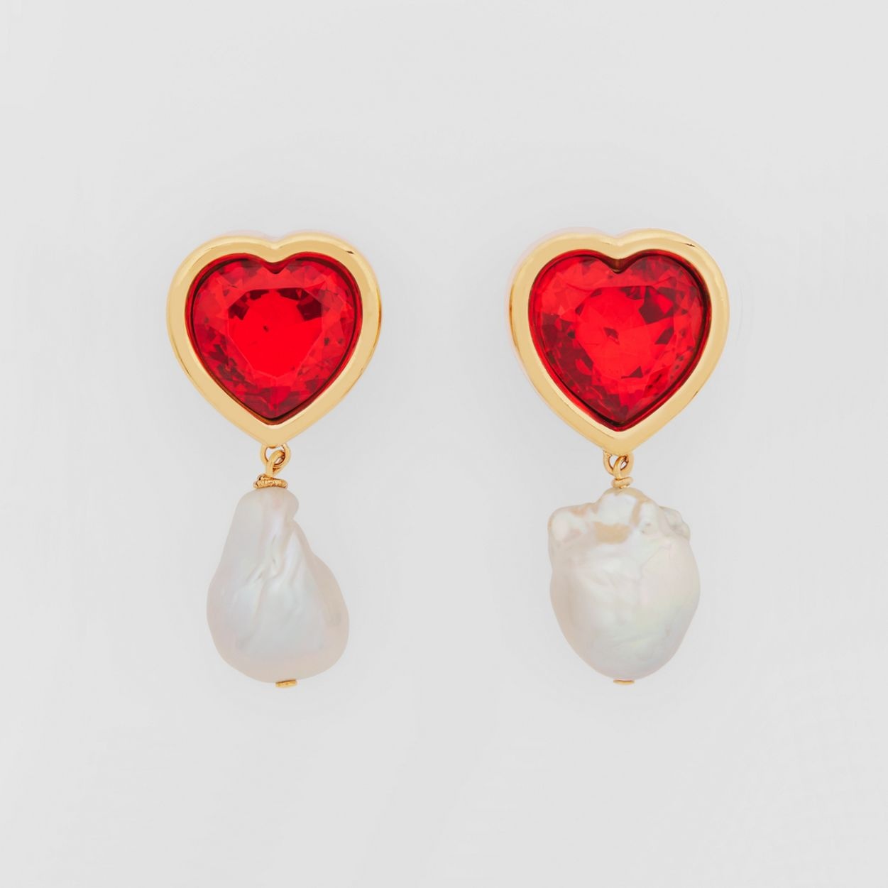 Crystal and Pearl Detail Gold-plated Earrings - Online Exclusive - 1