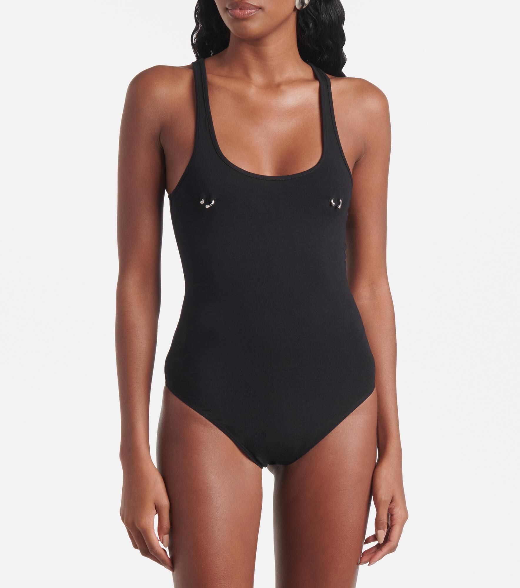 Pierced cotton bodysuit - 2