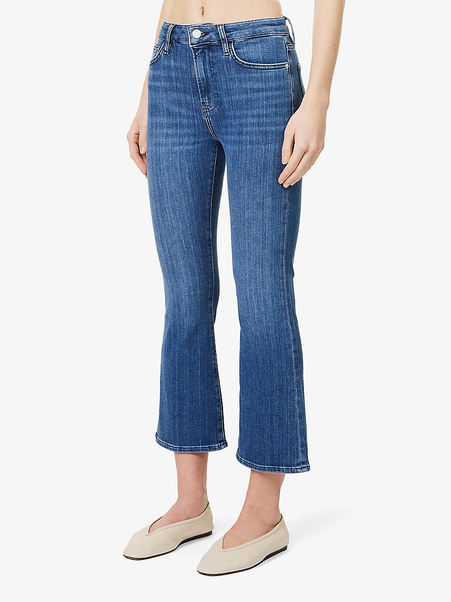 Le Crop Mini Boot flared-leg mid-rise stretch-denim jeans - 3