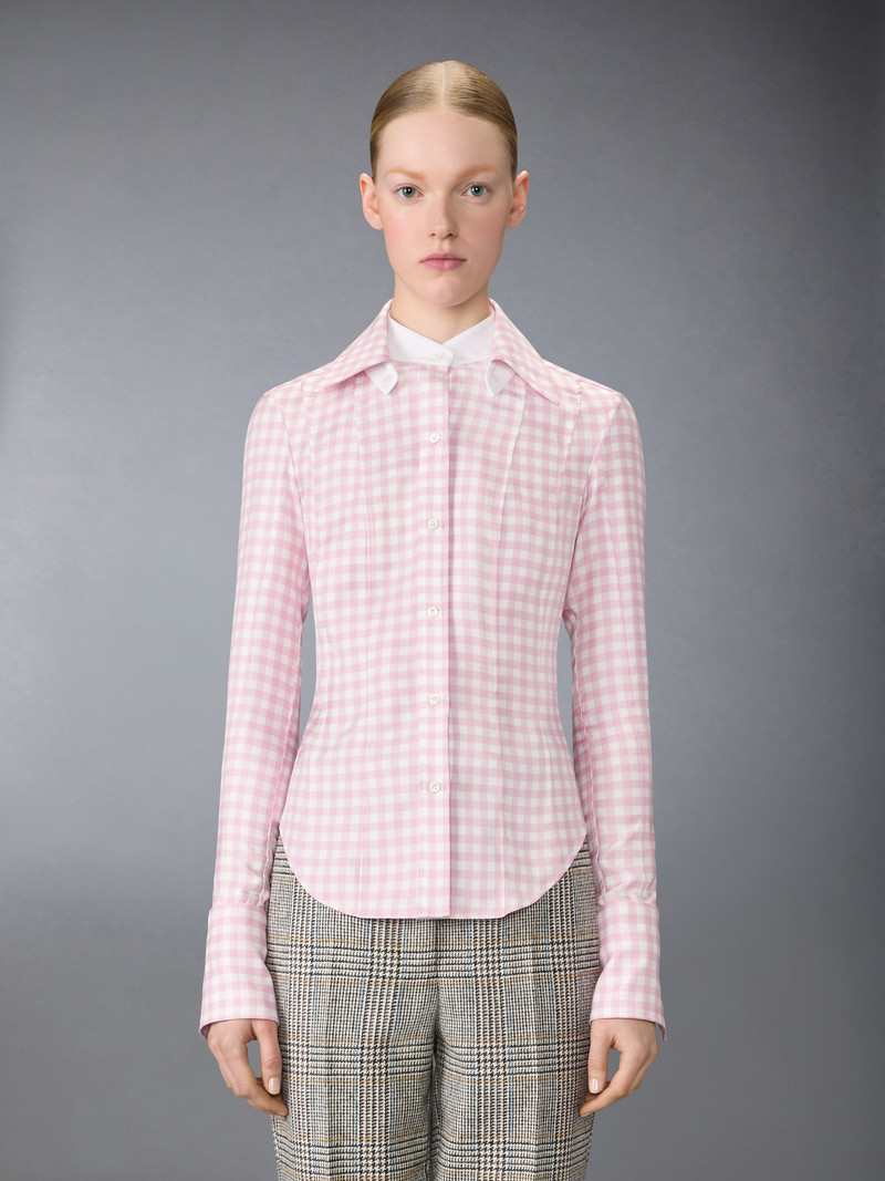 SILK TWILL GINGHAM SHIRT 4