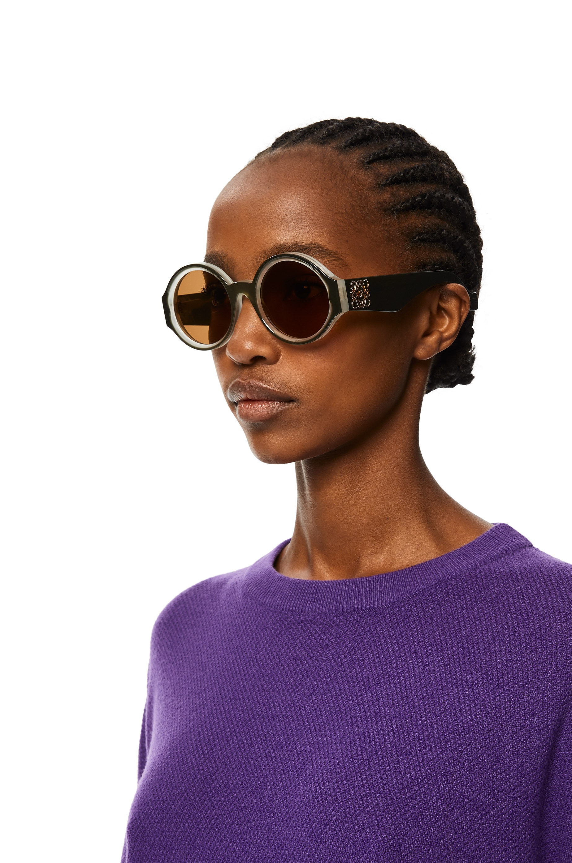 Chunky round sunglasses in acetate - 2