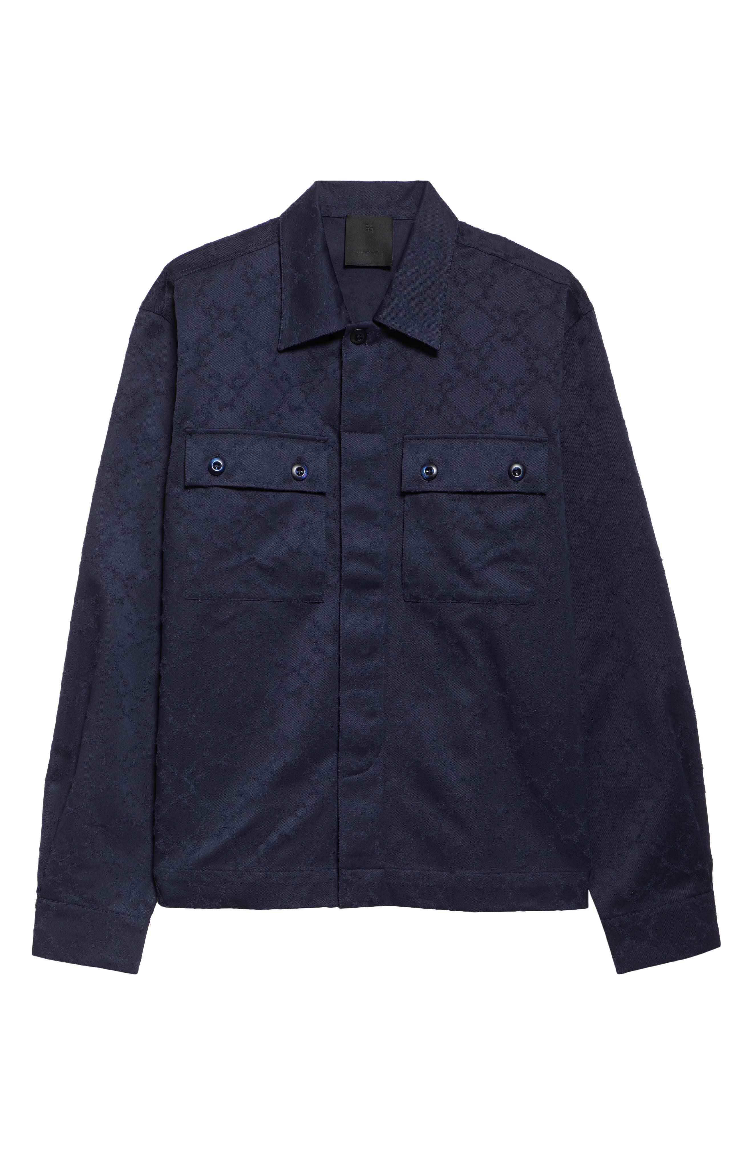Givenchy Monogram 72 Military Shirt in Navy at Nordstrom - 6