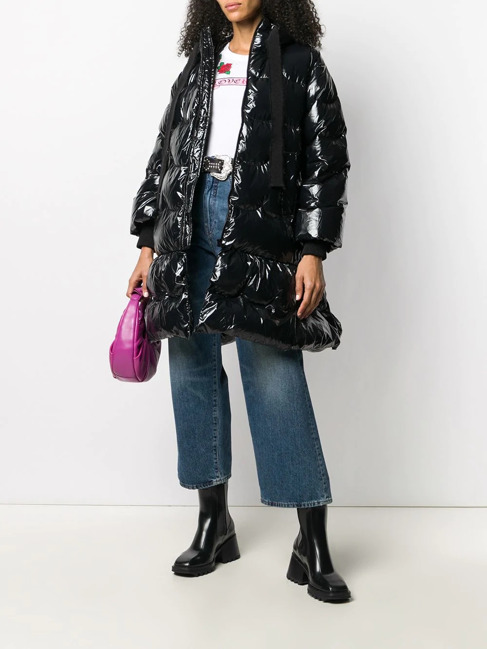 A-line quilted puffer coat - 2