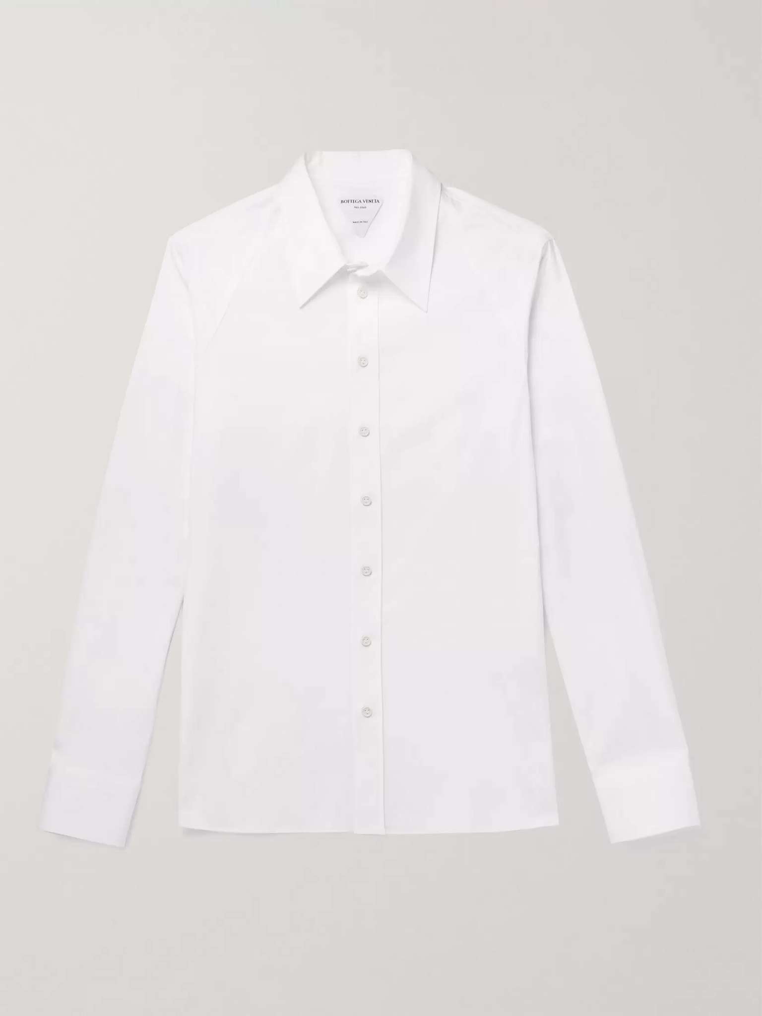 Slim-Fit Cotton-Blend Poplin Shirt - 1