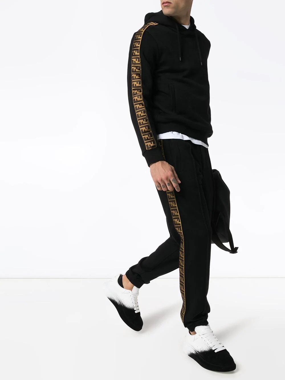 logo stripe track pants - 2