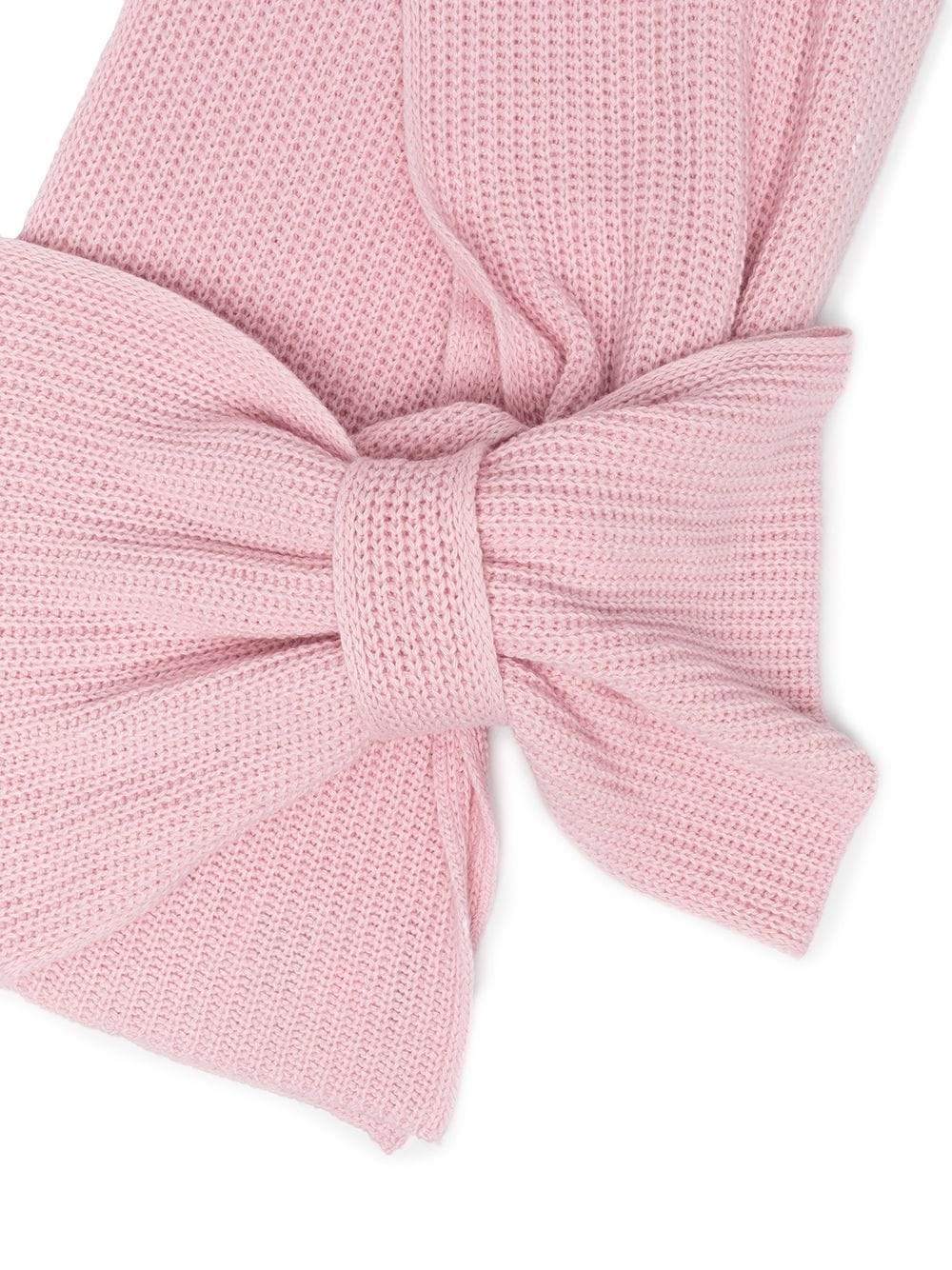 oversized bow knit scarf - 3