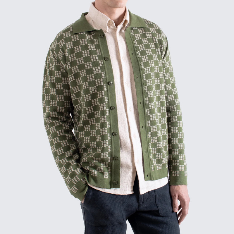 Zig Criss Cross Cardigan - Green 3