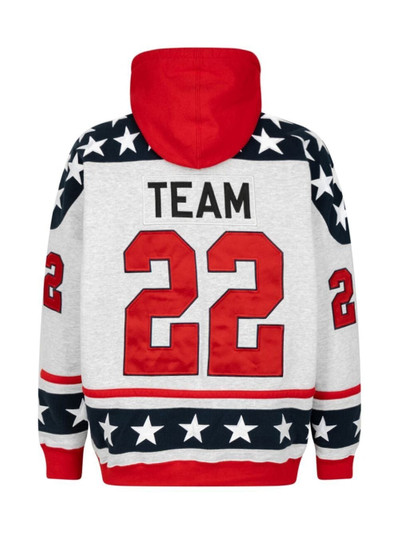Supreme Hockey logo hoodie outlook
