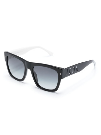 DSQUARED2 Icon-debossed square-frame sunglasses outlook