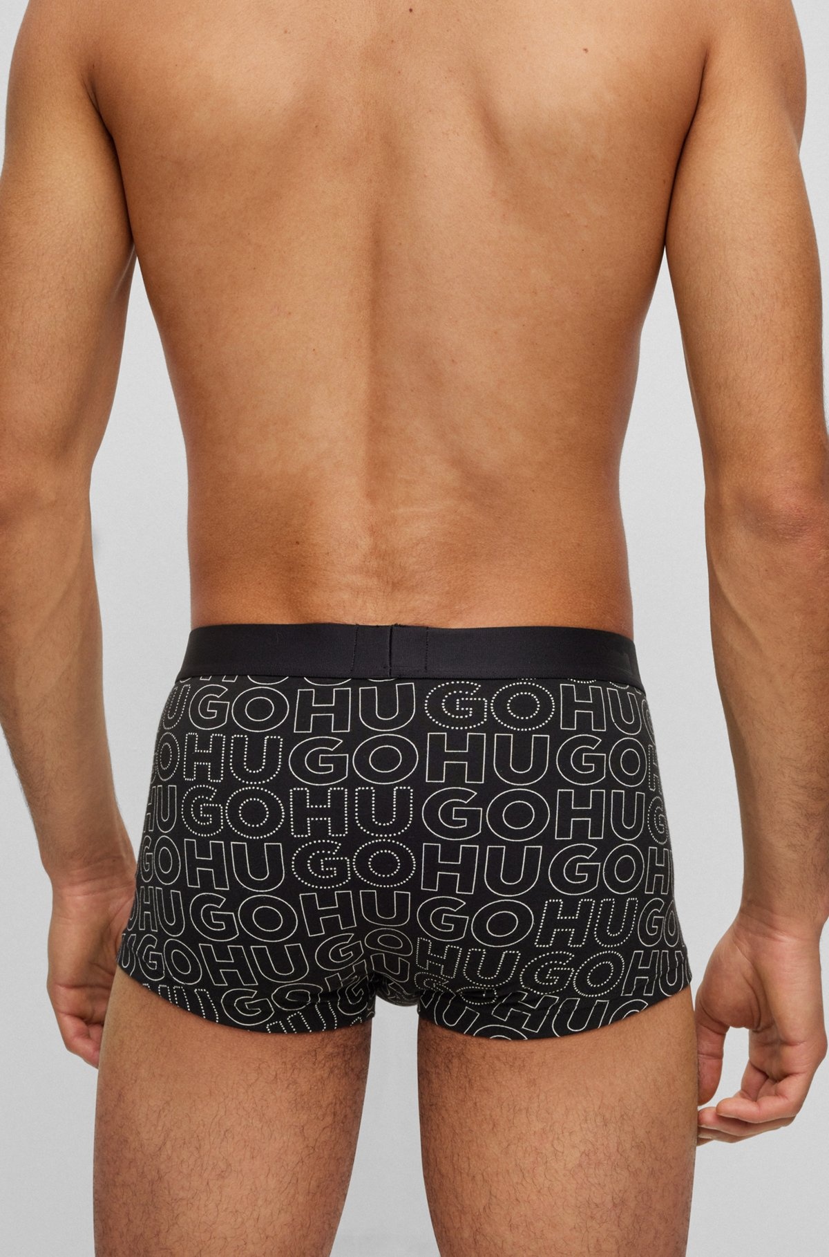 TWO-PACK OF STRETCH-COTTON TRUNKS WITH LOGO WAISTBANDS - 5