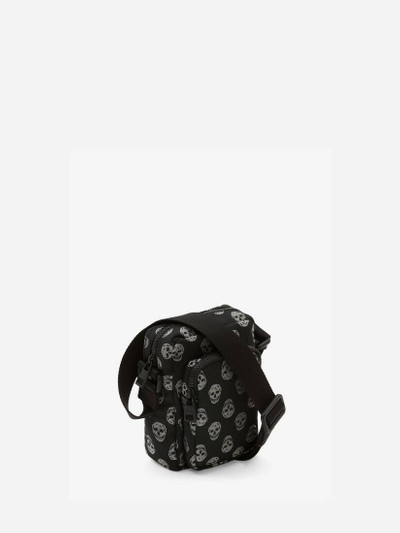Alexander McQueen Biker Skull Urban Mini Messenger Bag in Black/off White outlook
