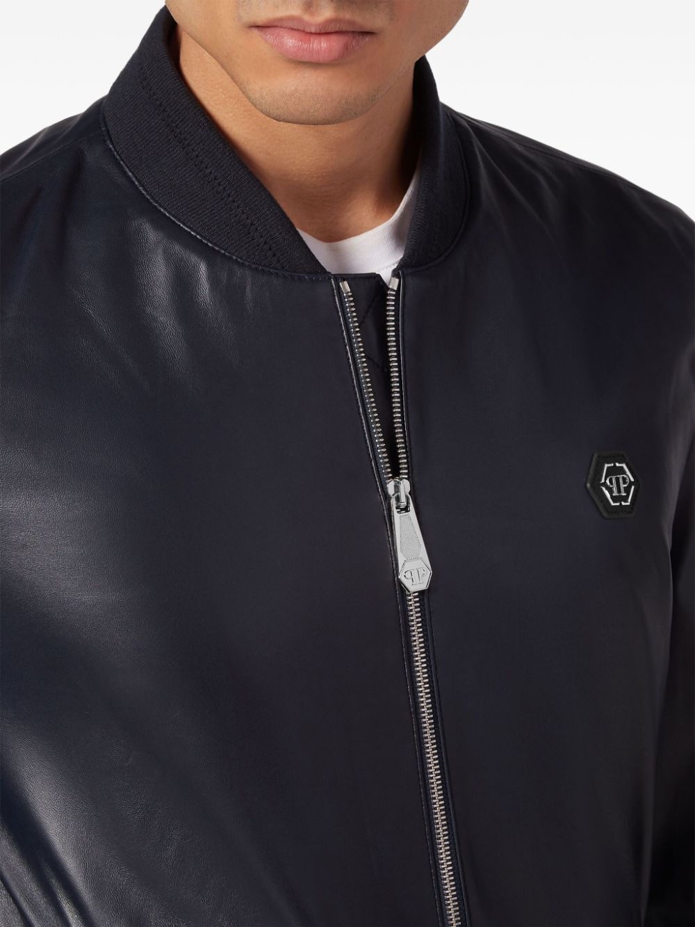 leather bomber jacket - 5