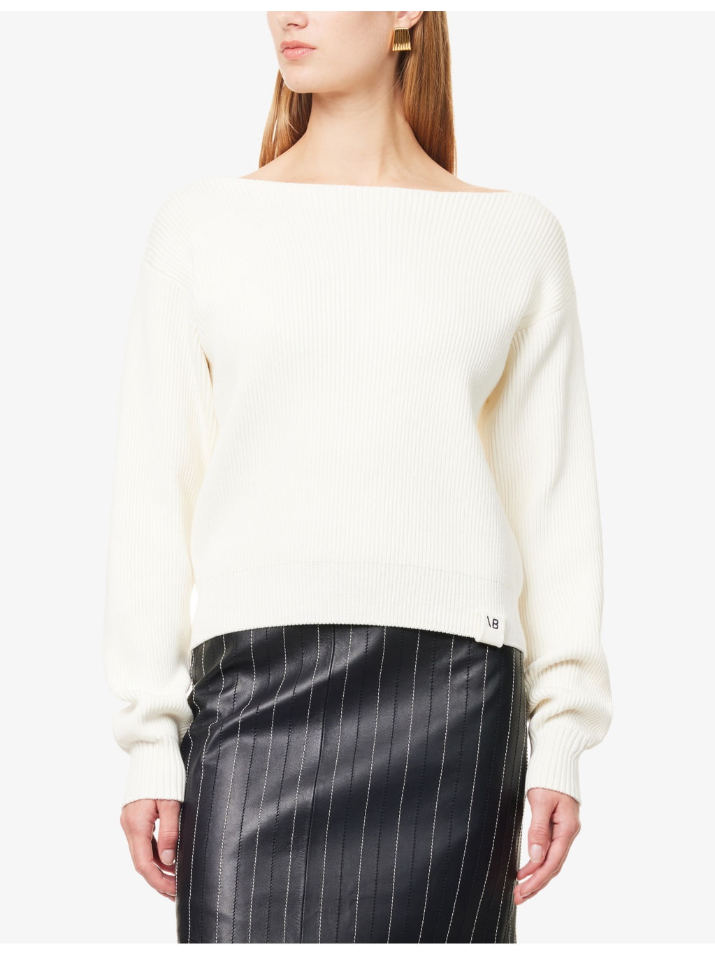 Wide-Neck Knitted Stretch Cotton And Silk Jumper - 3