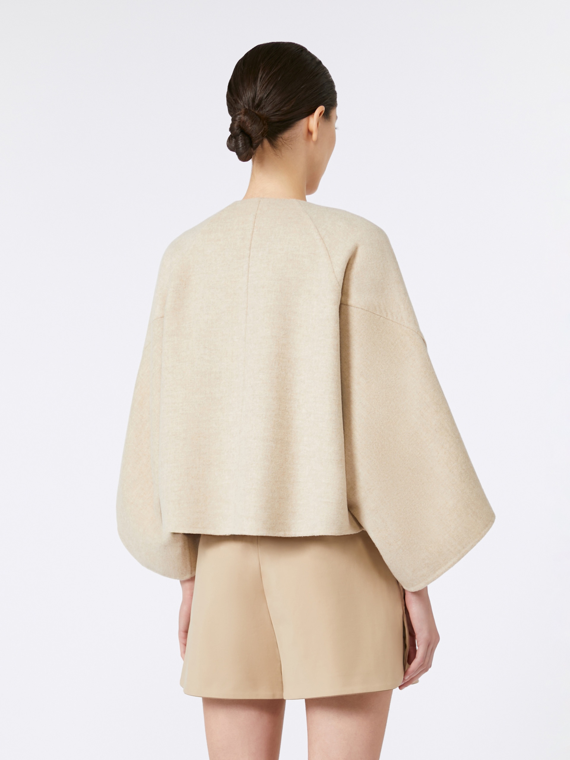 OVADA Wool and cashmere cloth cropped coat - 4
