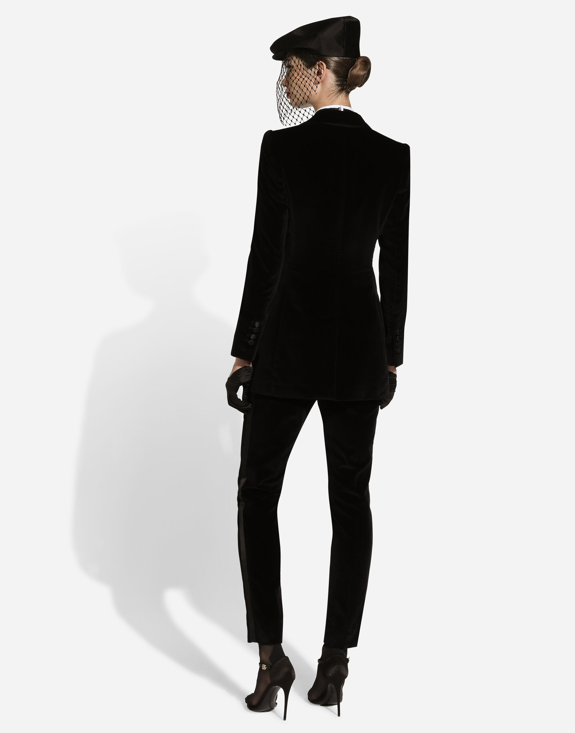 Single-breasted velvet Turlington tuxedo jacket - 4