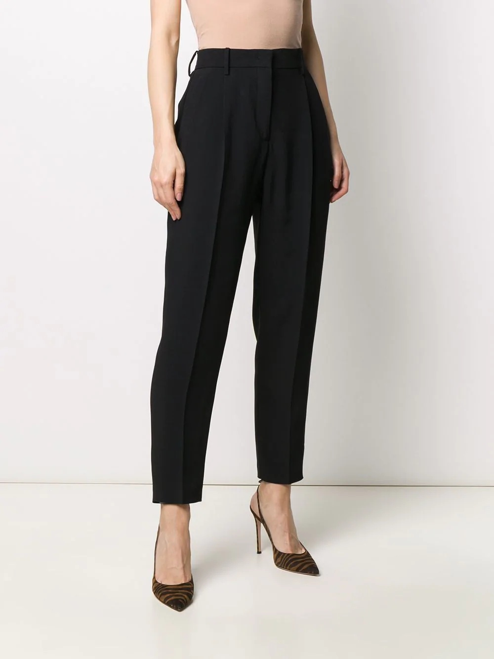 high waist slim trousers - 3