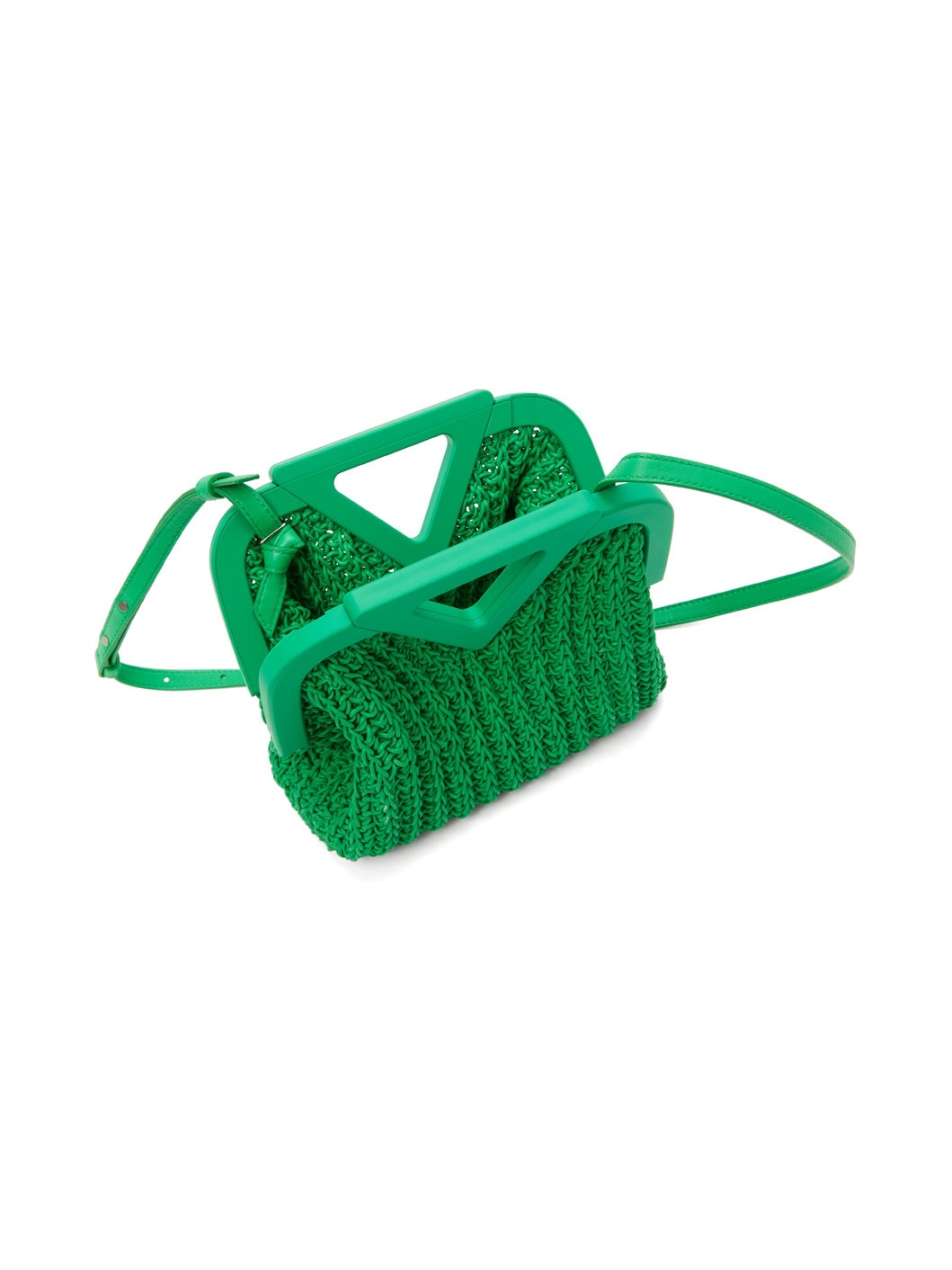 Green Crochet Small Point Bag - 5