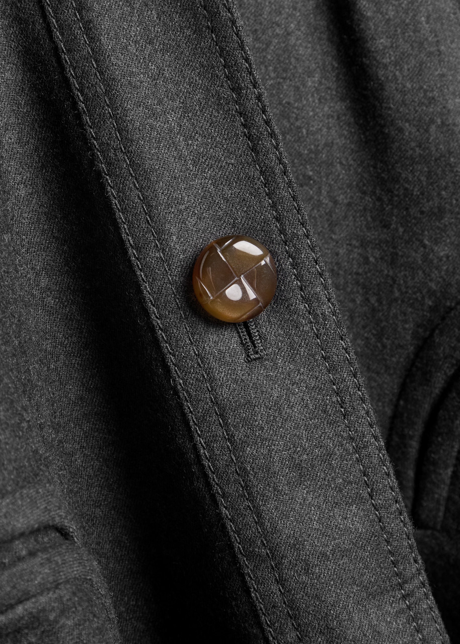 Blaze Milano Basotto Belted Wool Trench Coat - 5