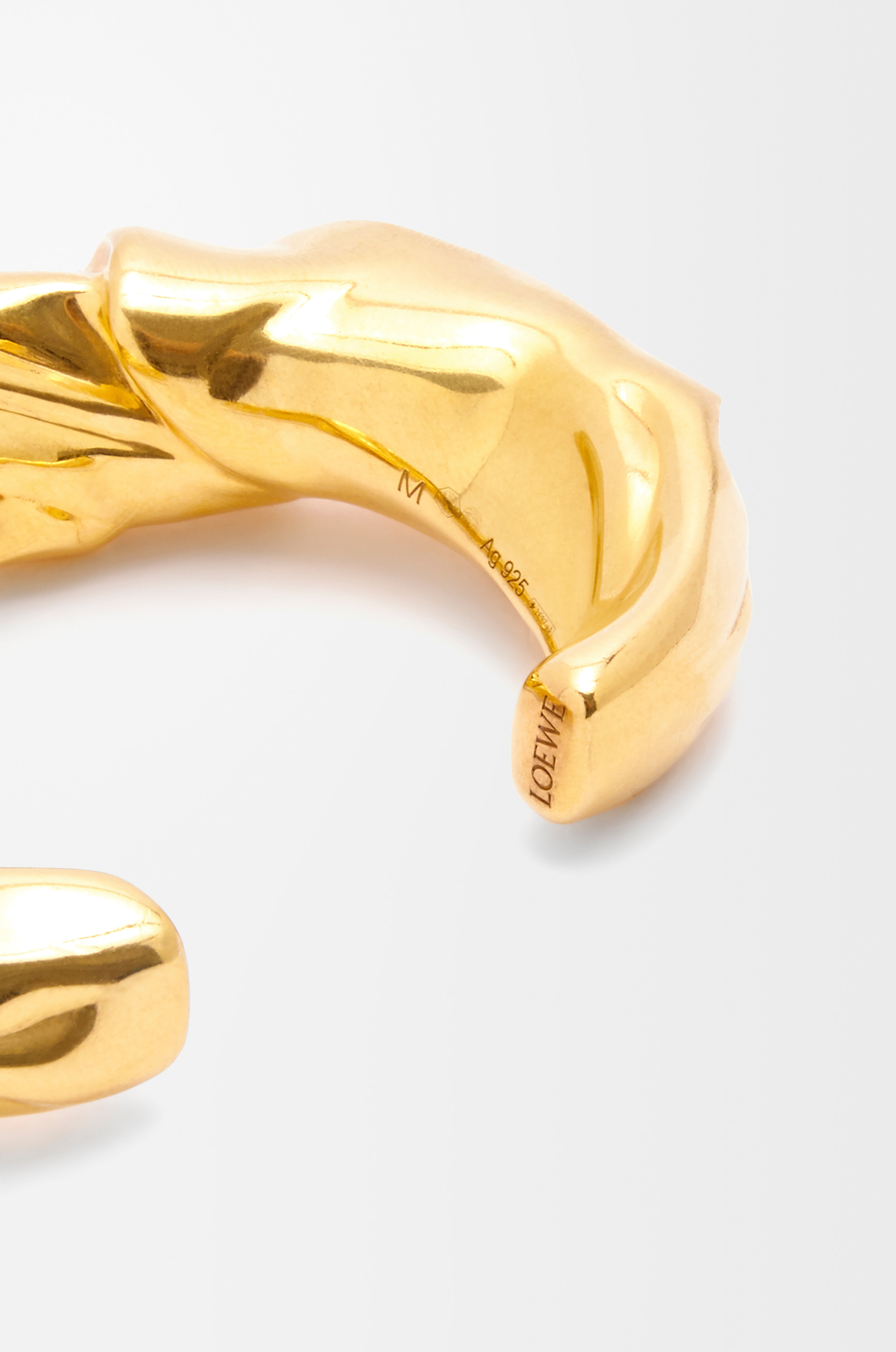 Medium nappa twist cuff in sterling silver - 4