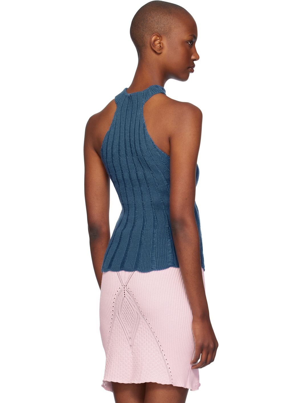 Blue Lily Halter Neck Tank Top - 3
