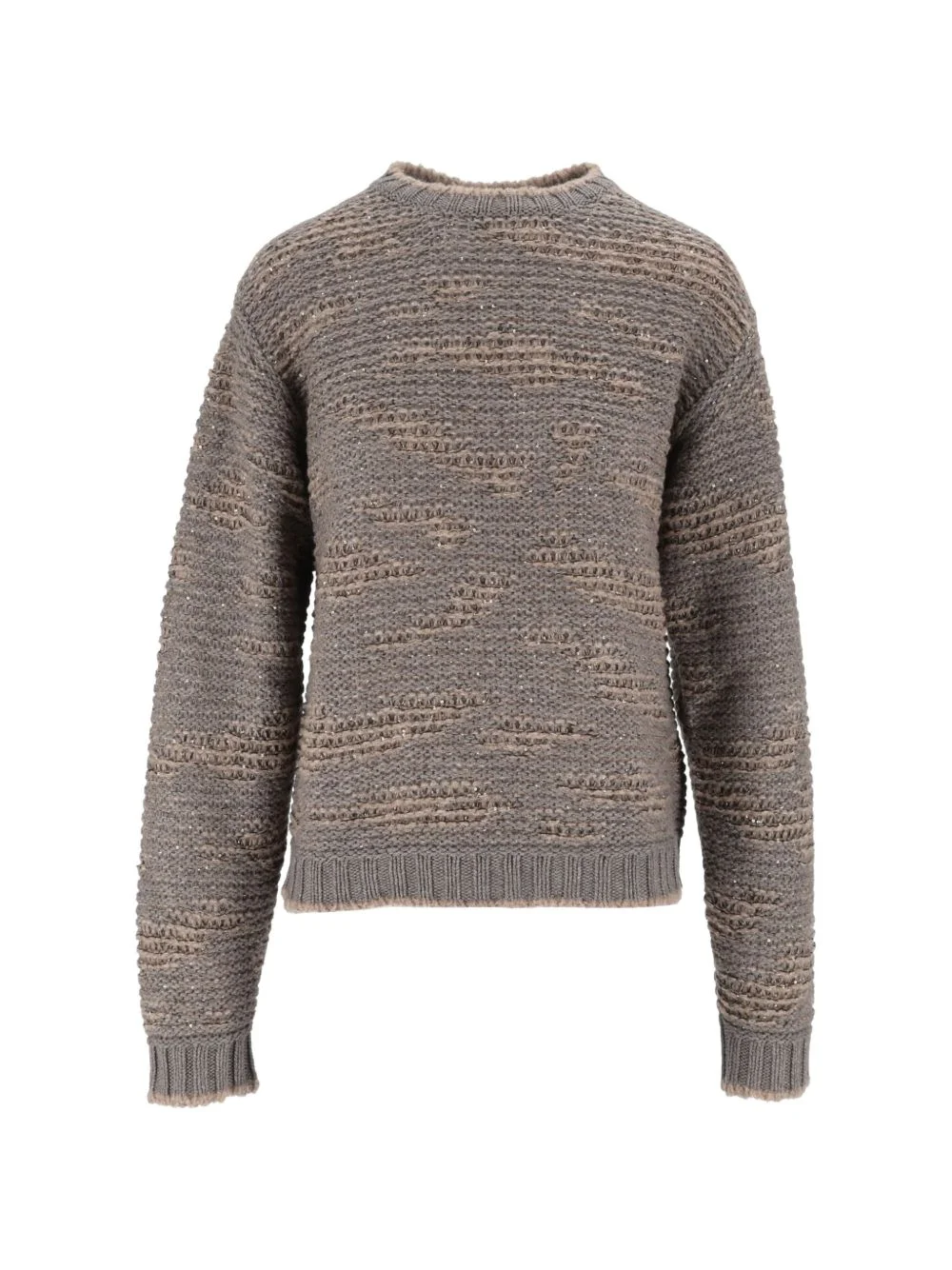 sequin-embellished chunky-knit sweater - 1