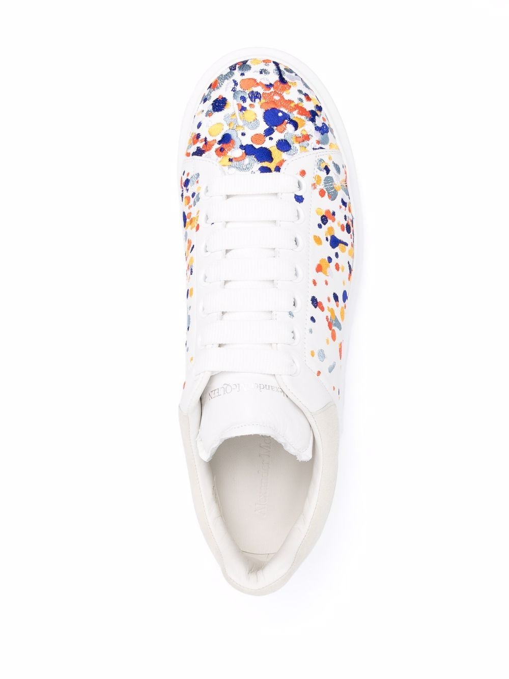 Oversized paint-embroidery sneakers - 4