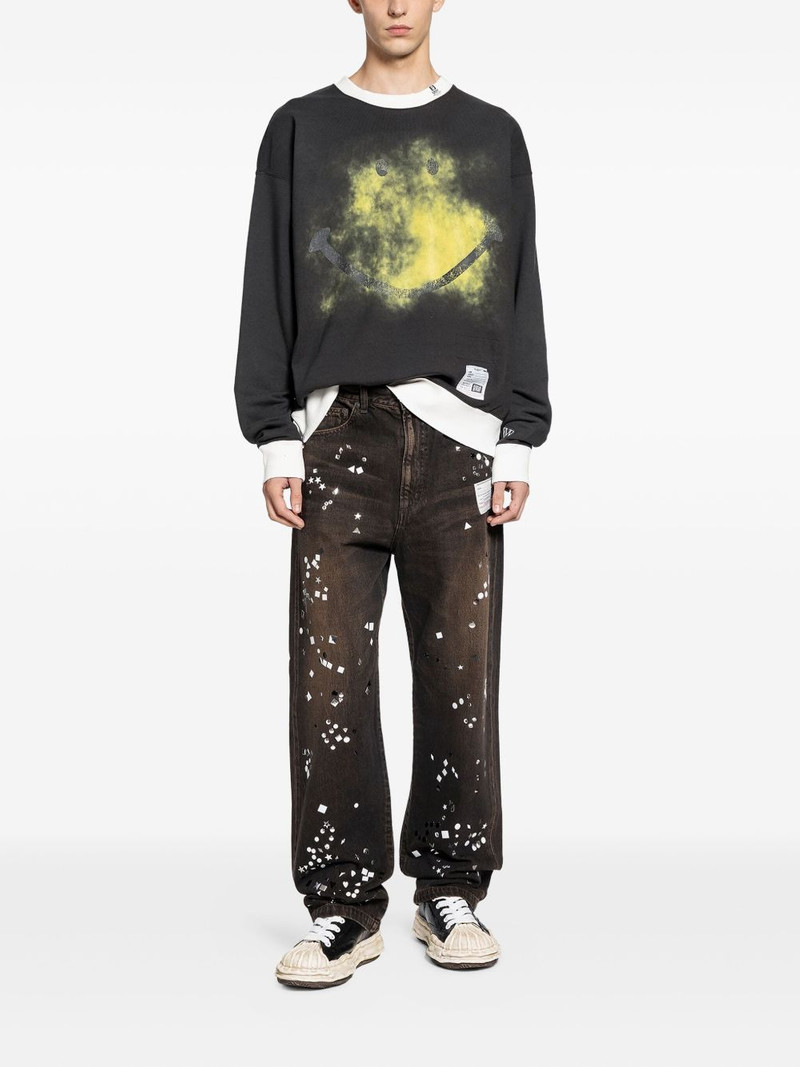 Maison MIHARAYASUHIRO crystal-embellished jeans outlook