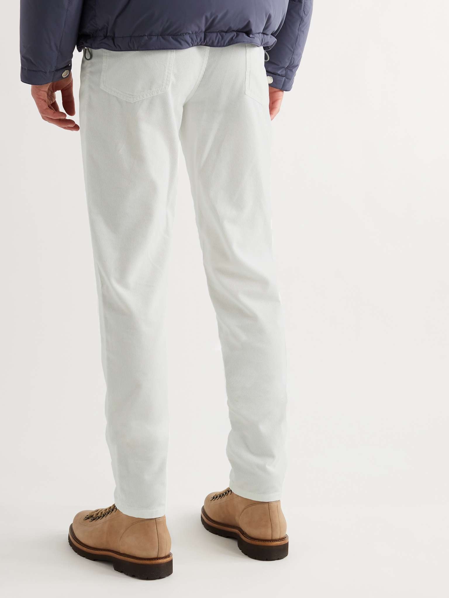 Slim-Fit Tapered Cotton-Corduroy Trousers - 4