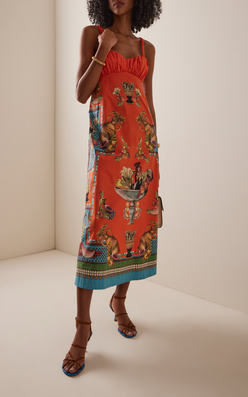 ALÉMAIS Rocco Cotton Poplin Midi Dress multi outlook