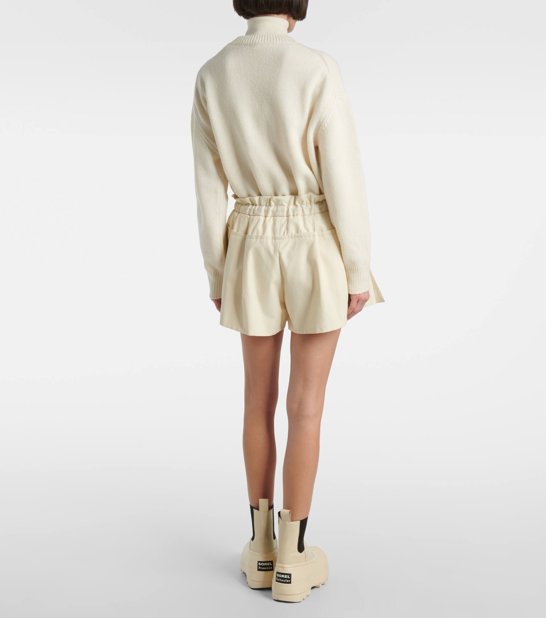 Cotton-blend twill shorts - 3