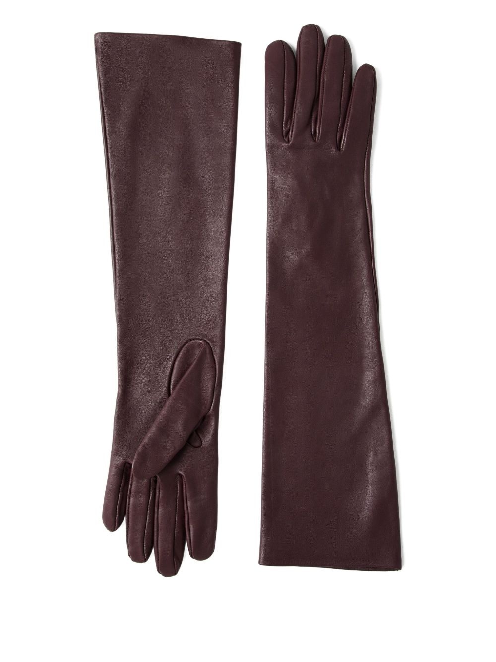 long leather gloves - 1