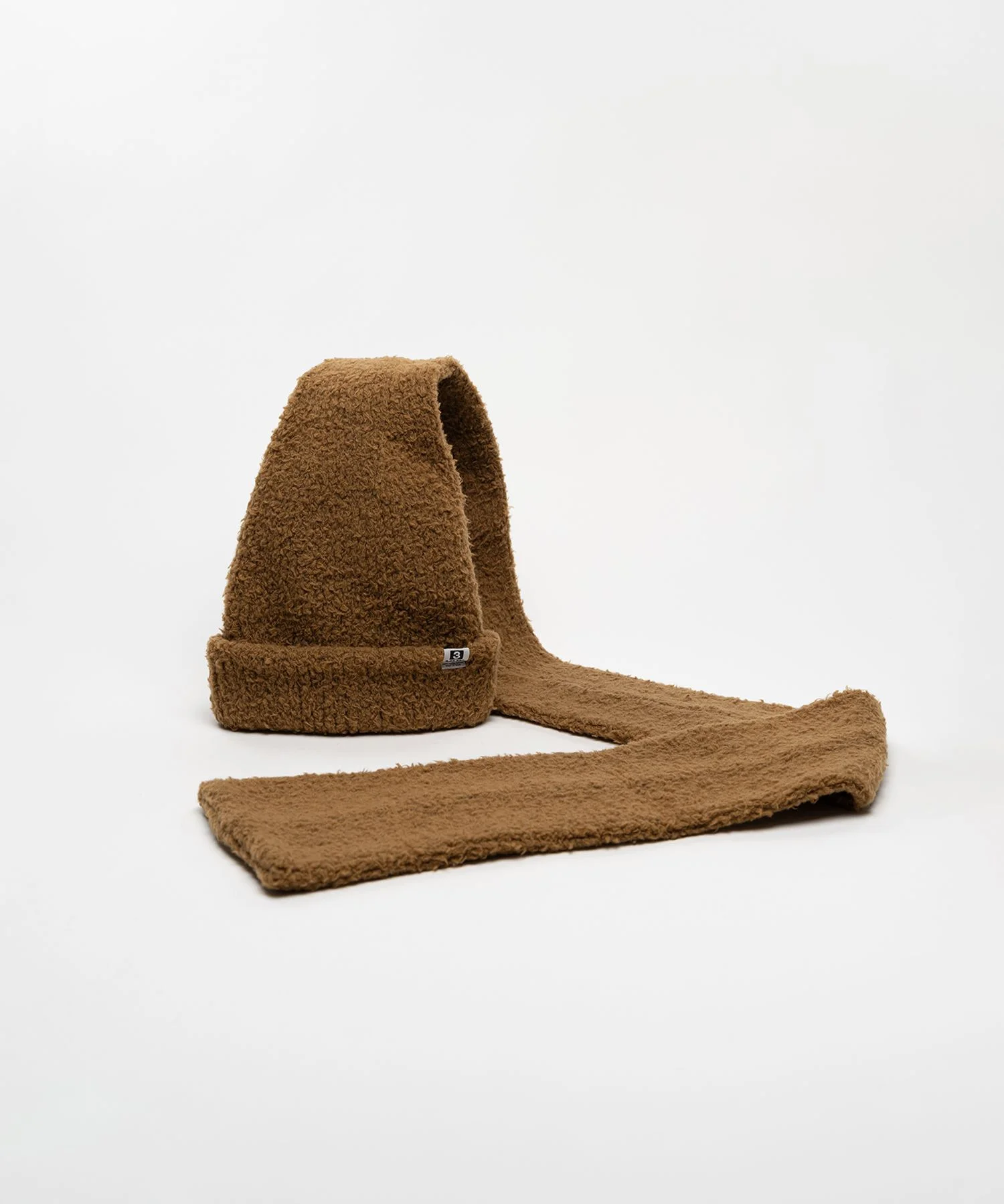 Scarf Detail Knit Cap - 1