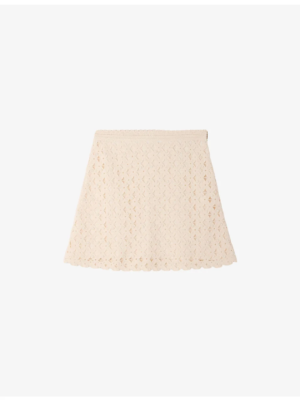Beaded High-Rise Crochet Mini Skirt - 1