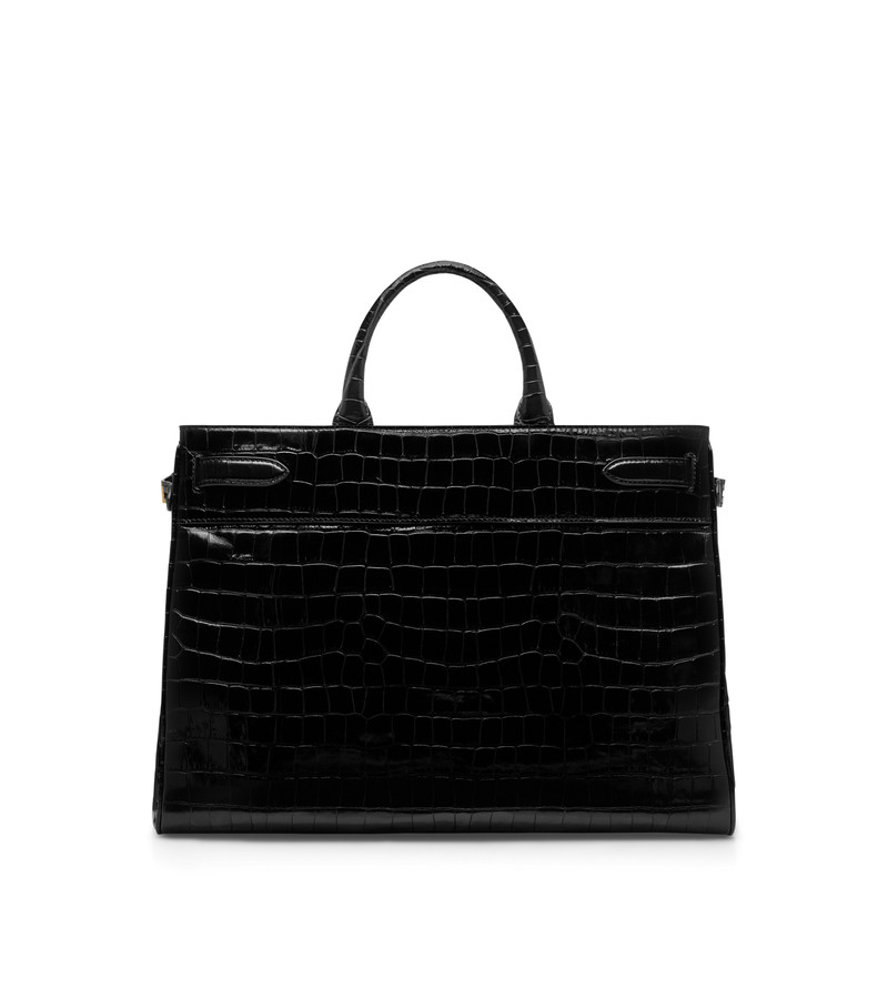 PRINTED CROC LEATHER WHITNEY LARGE TOP HANDLE 3