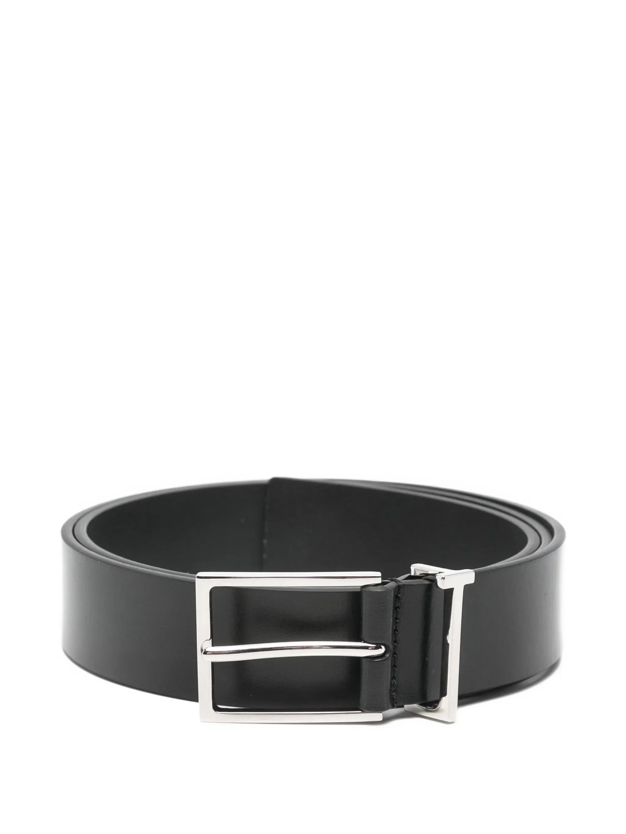 logo-loop leather belt - 1