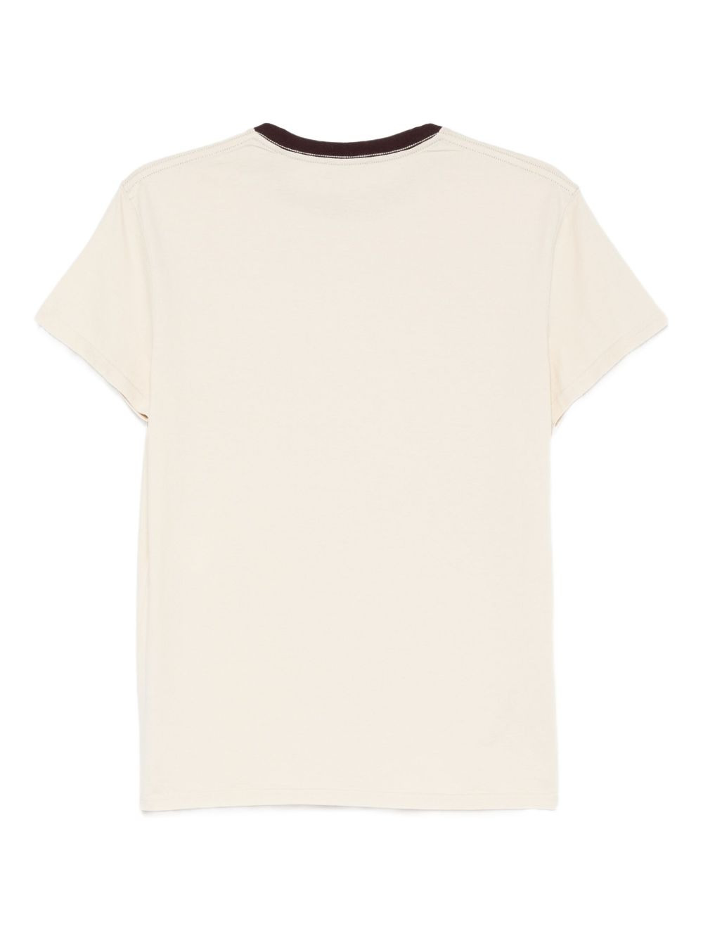 ribbed-trim T-shirt - 2