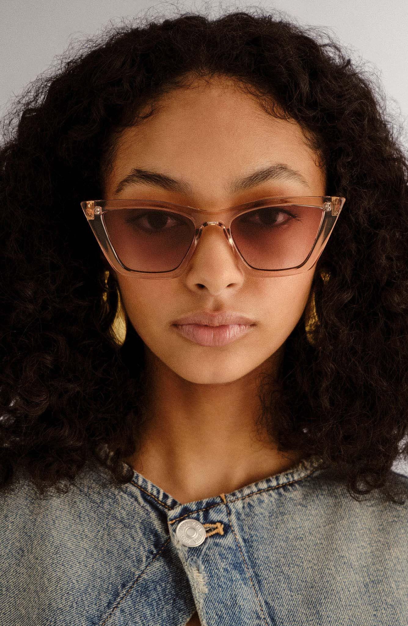 Le Specs Velodrome Cat Eye Sunglasses in Vanilla at Nordstrom - 4