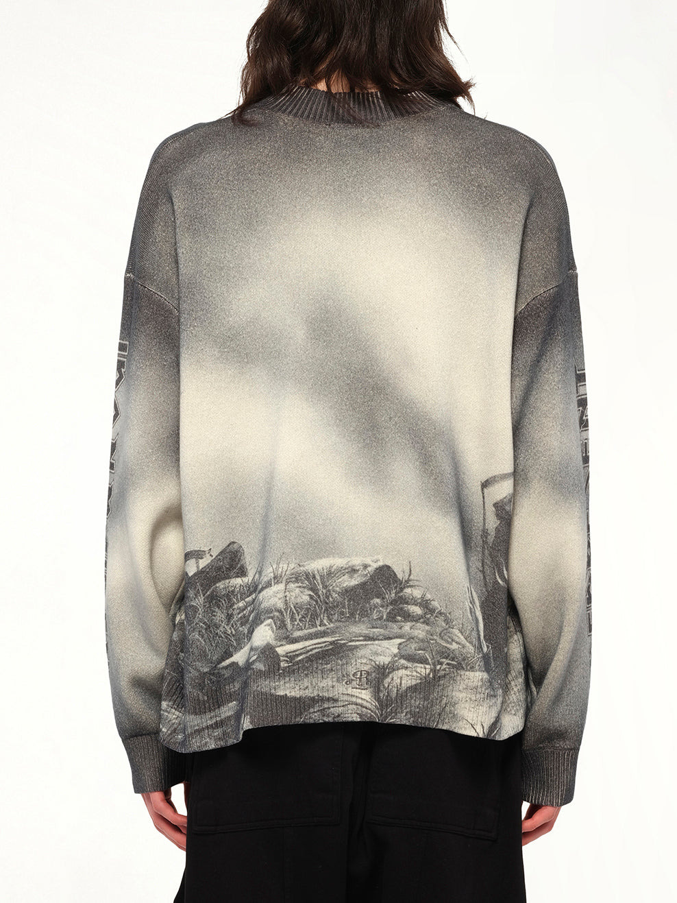Iron Maiden Trooper Knit Sweater in Sunfade Grey - 5