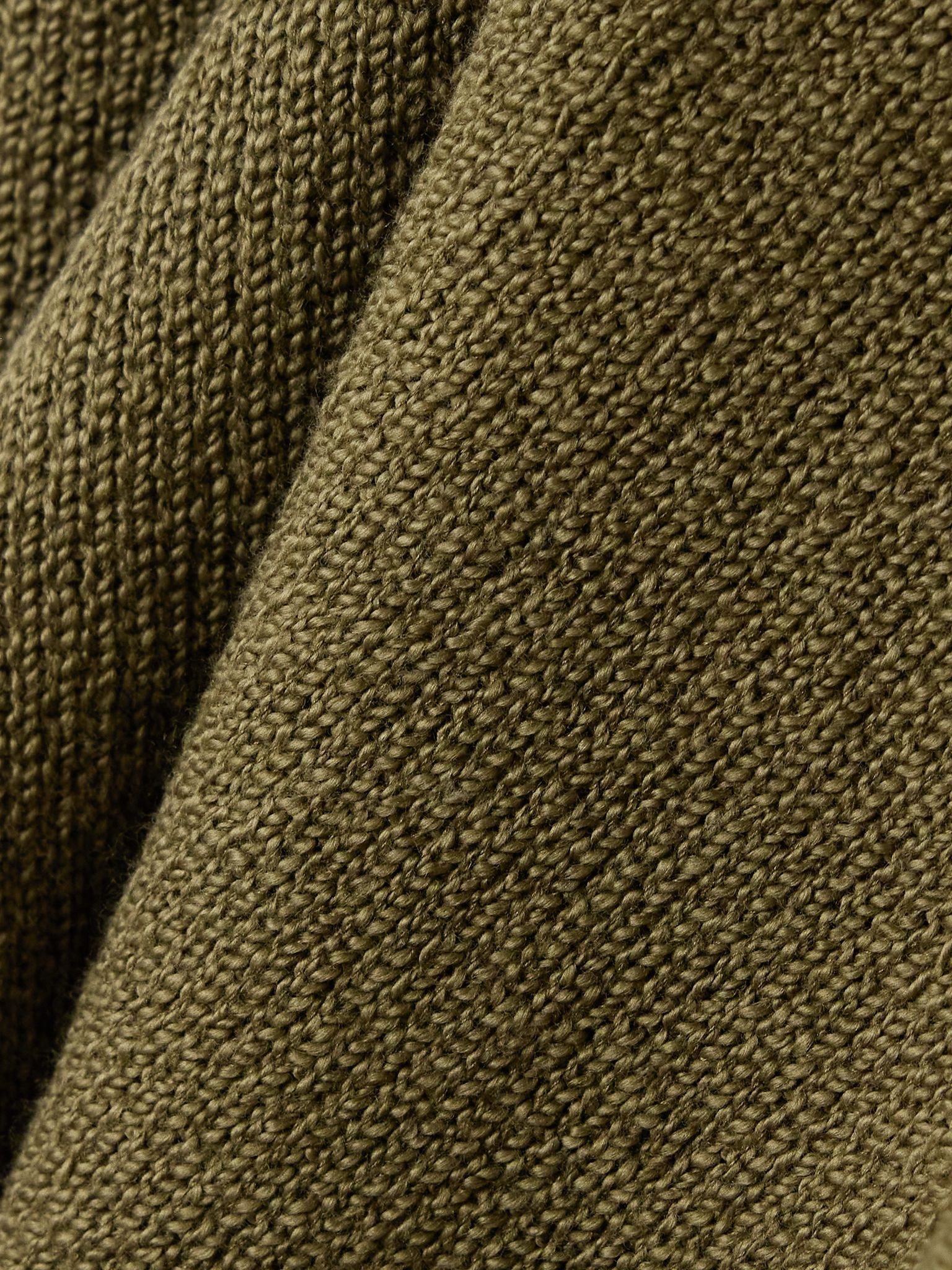 Nora Lite oversized cotton sweater Army green - 4